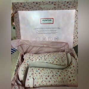 NEW Hunter x LoveShackFancy Tall Rain Boot Sunrise Patchwork Confetti Bloom